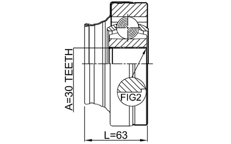 1711-Q7 - INNER CV JOINT 30X103.8
