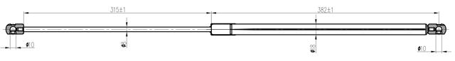 17117-003 - BONNET GAS STRUT L715/330N