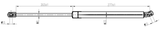 17117-008 - BOOT GAS STRUT L498/560N