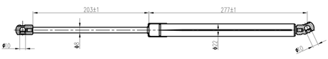 17117-008 - BOOT GAS STRUT L498/560N