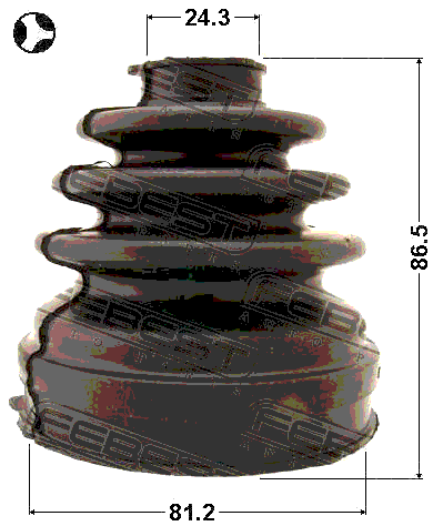 1715-A6T - BOOT INNER CV JOINT KIT 81.2X86.5X24.3