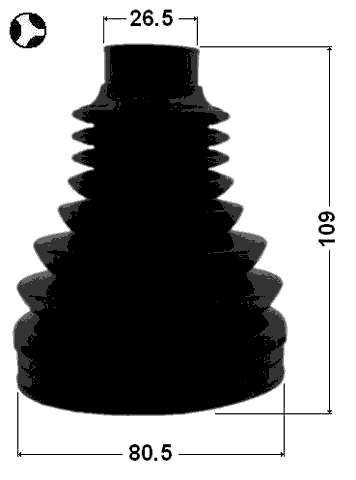 1715-Q5LHT - BOOT INNER CV JOINT KIT 80.5X109X26.5