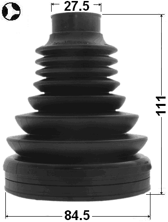 1715P-Q5T - BOOT INNER CV JOINT KIT 84.5X111X27.5