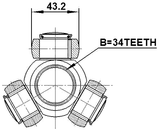 1716-A4 - TRIPOD JOINT 34X43.2