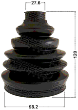 1717P-A6 - BOOT OUTER CV JOINT KIT PVC 98.2X120X27.6