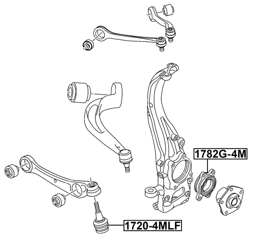 1720-4MLF - BALL JOINT FRONT LOWER ARM