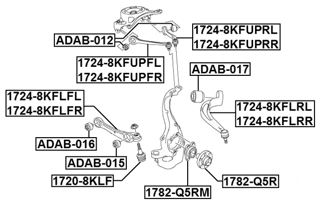 1720-8KLF - BALL JOINT FRONT LOWER ARM