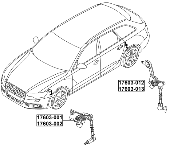 17603-002 - LEVEL SENSOR, FRONT RIGHT (WITH LINK)