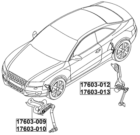 17603-009 - LEVEL SENSOR, FRONT LEFT (WITH LINK)