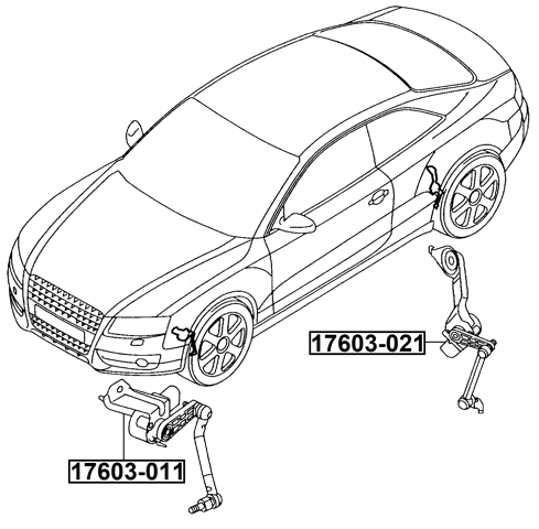 17603-011 - FRONT LEVEL SENSOR (WITH LINK)