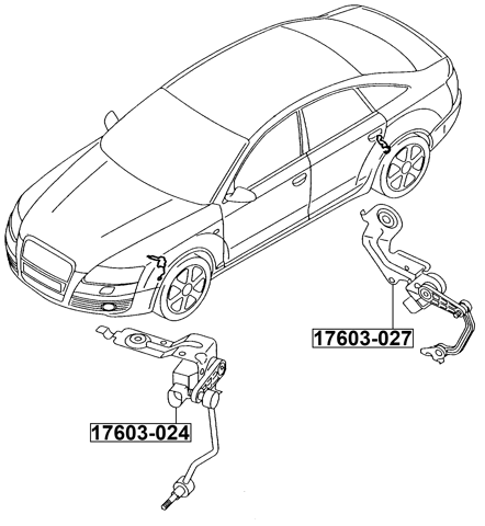 17603-024 - FRONT LEVEL SENSOR (WITH LINK)