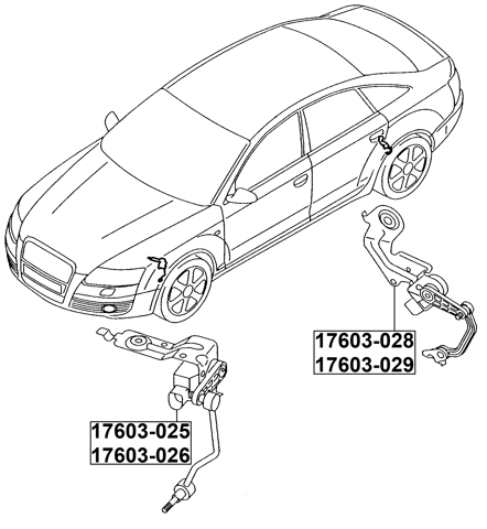 17603-025 - LEVEL SENSOR, FRONT RIGHT (WITH LINK)