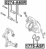 1775-A5F - FRONT BRAKE CALIPER REPAIR KIT (SET FOR ONE SIDE)