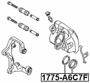 1775-A6C7F - FRONT BRAKE CALIPER REPAIR KIT (SET FOR ONE SIDE)