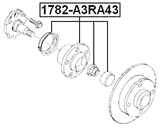 1782-A3RA43 - REAR WHEEL HUB
