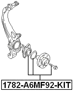 1782-A6MF92-KIT - FRONT WHEEL HUB KIT