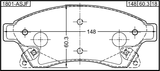 1801-ASJF - PAD KIT, DISC BRAKE, FRONT - KIT (WITH ANTI SQUEAL SHIM, WITH BRACKETS)