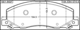 1801-INSF - PAD KIT, DISC BRAKE, FRONT - KIT (WITH ANTI SQUEAL SHIM, WITH BRACKETS)