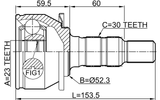 1810-ASJ14AT - OUTER CV JOINT 23X52X30