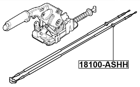 18100-ASHH - PARKING BRAKE CABLE (SET OF TWO)