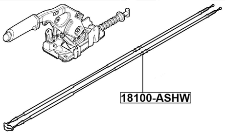 18100-ASHW - PARKING BRAKE CABLE (SET OF TWO)