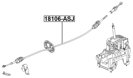 18106-ASJ - TRANSMISSION GEAR CHANGE CABLE