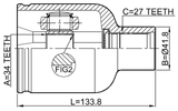 1811-A22DMRH - INNER CV JOINT RIGHT 34X41.8X27