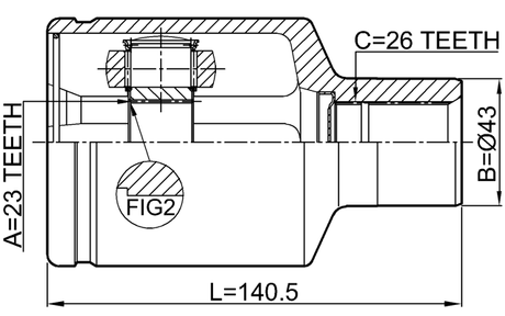1811-EPICRH - INNER CV JOINT 23X43X26