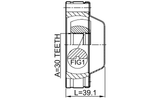 1811-MOKFSHA - PROPSHAFT FRONT CV JOINT 30X74