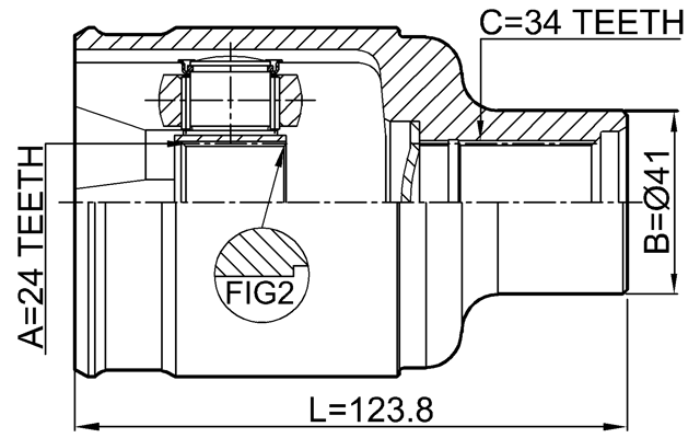 1811-MOKKARH - INNER CV JOINT RIGHT 24X41X34