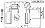 1811-MOKKARH - INNER CV JOINT RIGHT 24X41X34