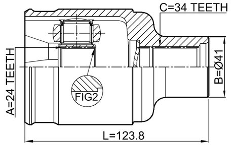 1811-MOKKARH - INNER CV JOINT RIGHT 24X41X34
