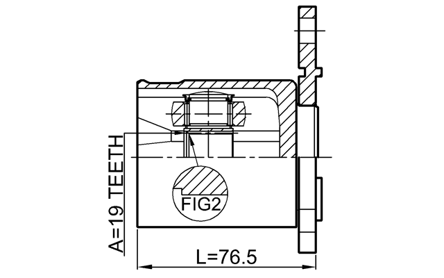 1811-MOKR - REAR INNER CV JOINT 19X105.2