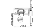 1811-MOKR - REAR INNER CV JOINT 19X105.2