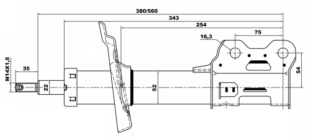 18110-001FL - SHOCK ABSORBER FRONT LEFT