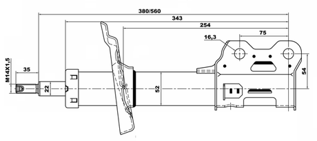 18110-001FL - SHOCK ABSORBER FRONT LEFT