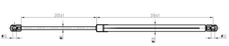 18117-003 - BOOT GAS STRUT L539/520N