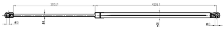 18117-007 - BONNET GAS STRUT L721/180N