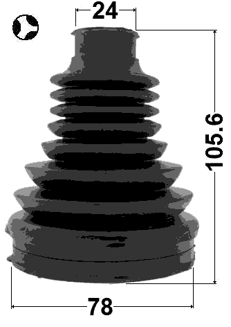 1815-ASJT - BOOT INNER CV JOINT KIT 78X105.6X24