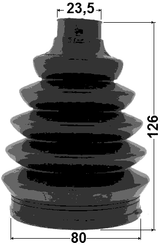 1817-ASJ - BOOT OUTER CV JOINT KIT 80X126X23.5