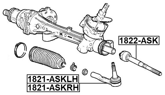 1821-ASKLH - STEERING TIE ROD END LEFT