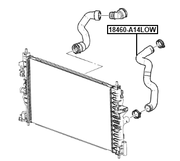 18460-A14LOW - RADIATOR HOSE
