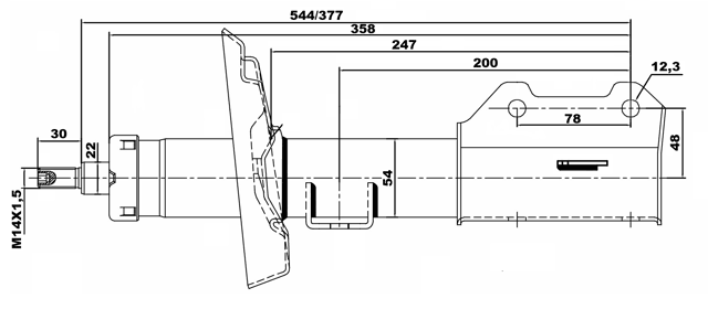 18660627FL - SHOCK ABSORBER FRONT LEFT
