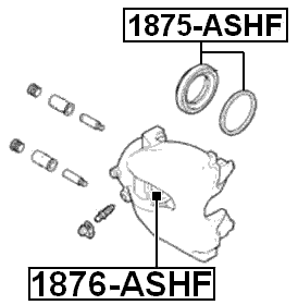 1875-ASHF - FRONT BRAKE CALIPER REPAIR KIT (SET FOR ONE SIDE)