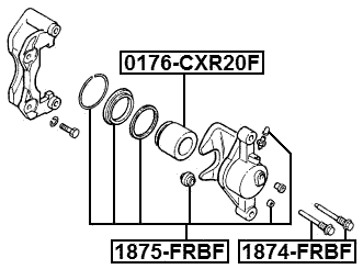 1875-FRBF - FRONT BRAKE CALIPER REPAIR KIT (SET FOR TWO SIDES)