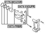 1875-FRBR - REAR BRAKE CALIPER REPAIR KIT (SET FOR TWO SIDES)