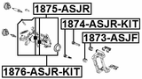 1876-ASJR-KIT - REPAIR KIT, REAR CALIPER PISTON WITH MECHANISM D38
