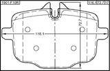 1901-F10R - PAD KIT, DISC BRAKE, REAR