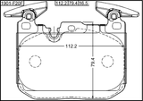 1901-F20F - PAD KIT, DISC BRAKE, FRONT (WITH ANTI SQUEAL SHIM)