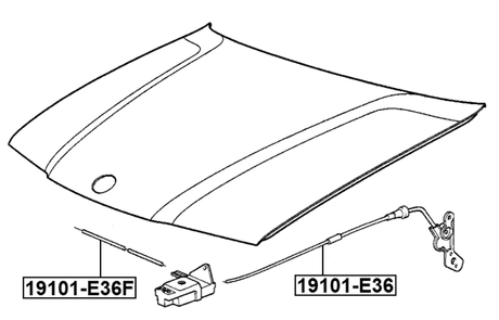 19101-E36F - CABLE ASSEMBLY HOOD LOCK CONTROL